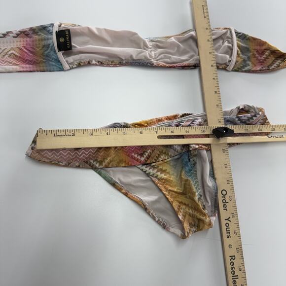 Valimare Bikini Swimsuit Womens Medium‎ Salinas Zig Zag Bandeau Swimwear - Picture 7 of 8